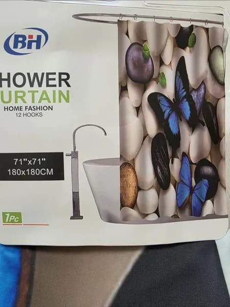 Штора для ванной тканевая