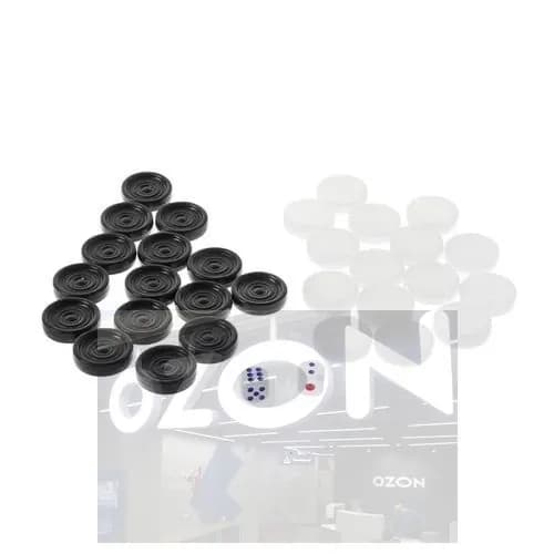 30 шт./набор пластиковых шашек для нард с 2 кубиками, - 28mm
