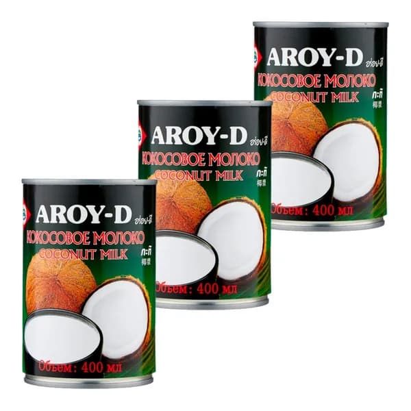 Кокосовое молоко в Aroy-D, 400 мл х 3 шт