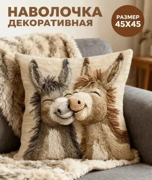 Наволочка декоративная 45x45 см,