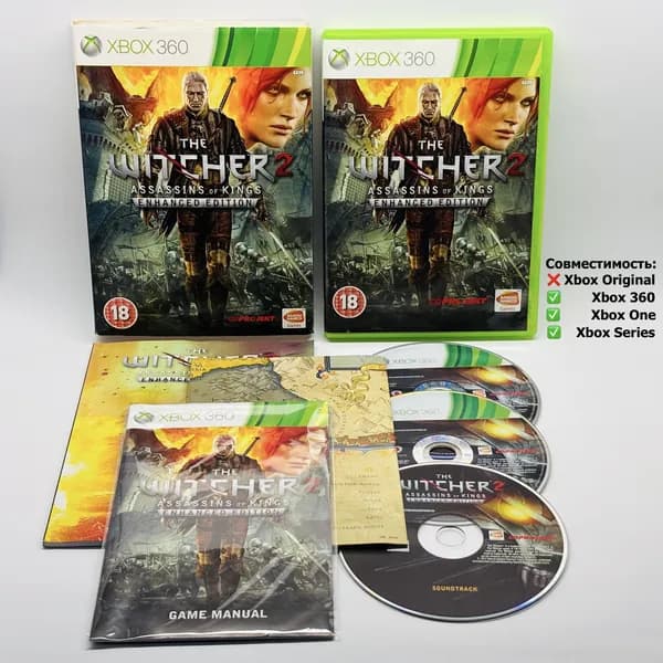 Игра The Witcher 2 Assassins Of Kings Enhanced Edition (Ведьмак 2) Xbox 360 (Лицензия) (XBox 360, Английская версия)