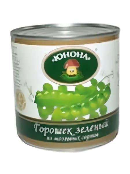 Горошек зеленый из мозговых сортов ЮНОНА, 420 гр.