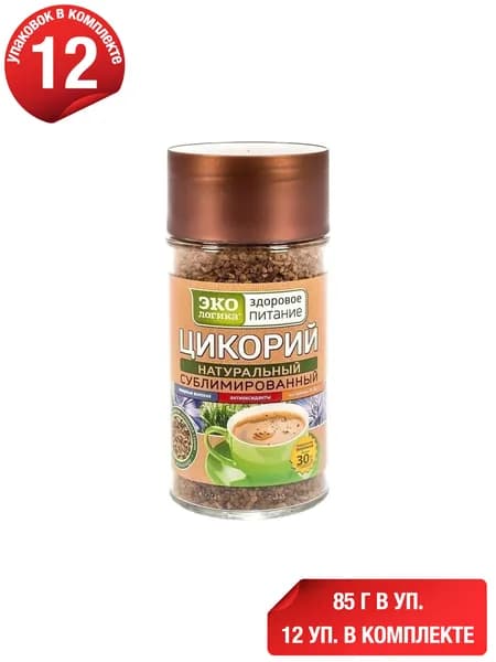 Цикорий Экологика Здоровое питание растворимый 85 г, набор: 12 штук
