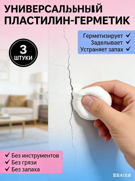 Водостойкий универсальный герметик пластилин, эпоксидный ремонтный материал, 3 штуки, для герметизации, заполнения трещин и заделки протечек в доме и на улице