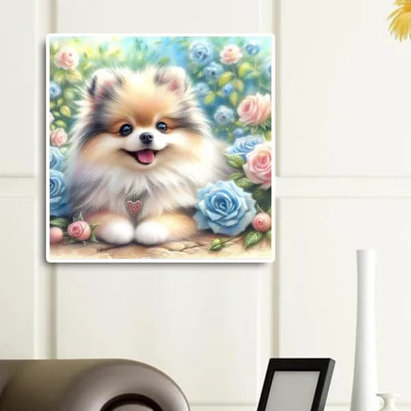 Диамантная картина Розовый сад 30 30 см, 5D, из смолы