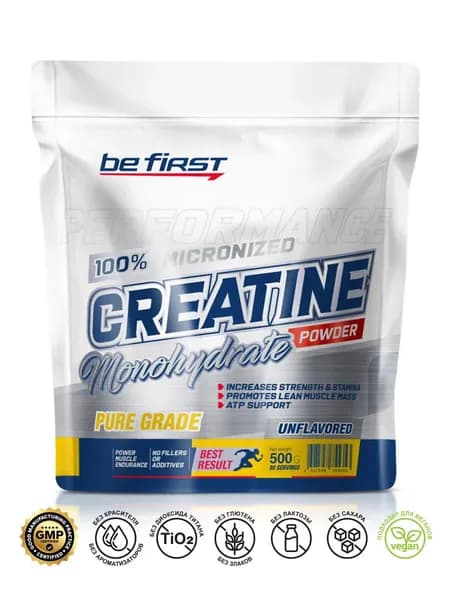Креатин моногидрат порошок Be First Creatine Monohydrate Micronized Powder 500 гр, натуральный вкус