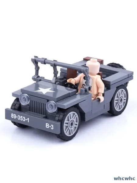 Конструктор "Внедорожник Willis Jeep" 1:35, 280 деталей - Историческая модель полиции из ABS-пластика, коллекционный макет