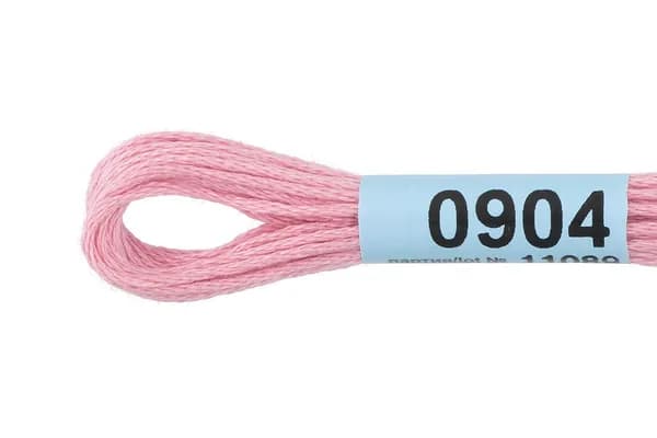 Мулине GAMMA нитки для вышивания 4 шт. по 8 м., 0904 розовый