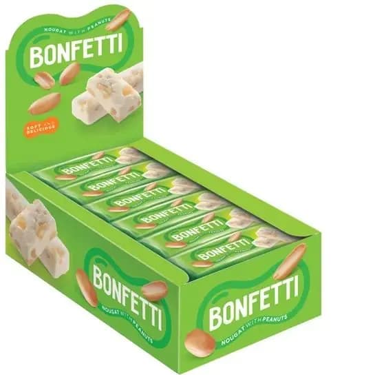 KDV Батончик Bonfetti,нуга, 25 г, 18 шт