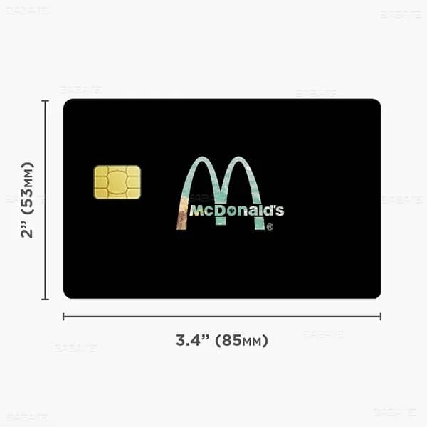 McDonald Макдоналдс Наклейки на банковские карты, антипыльная водостойкая универсальная