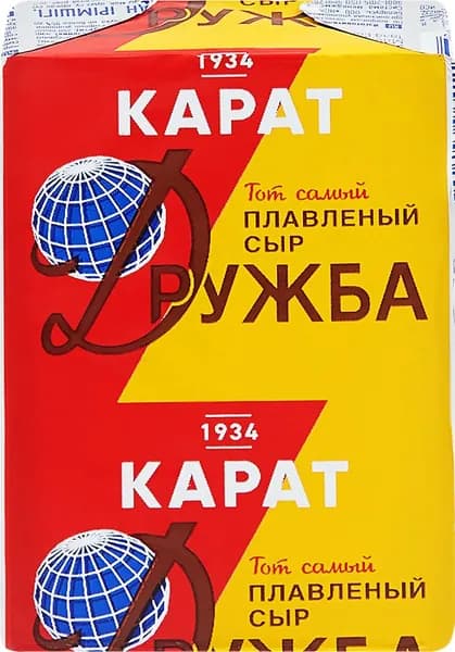 Сыр плавленый КАРАТ Дружба 45%, без змж, 90г 5 шт.