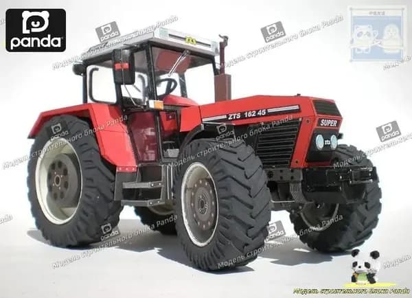 Чешский трактор Zetor 162 45, 1:32, сельскохозяйственная техника, модель из бумаги ручной работы