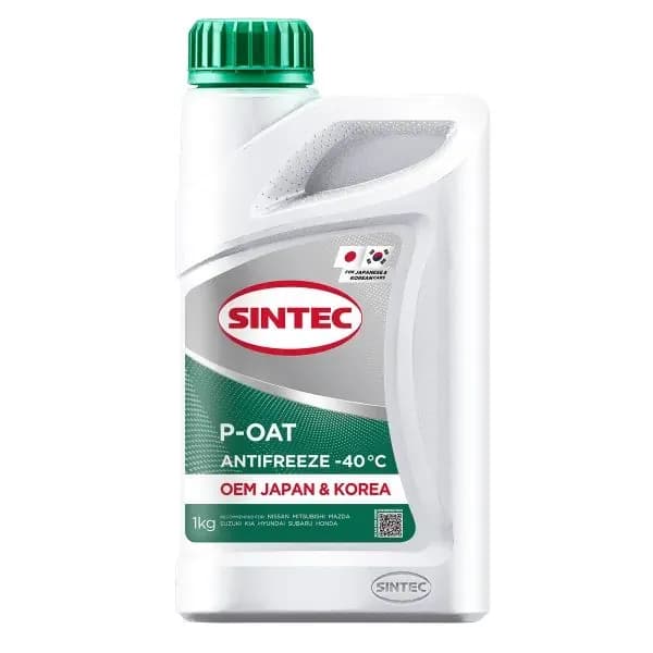 Антифриз SINTEC OEM Japan&Korea P-OAT - 40 зеленый 1 кг 6145016