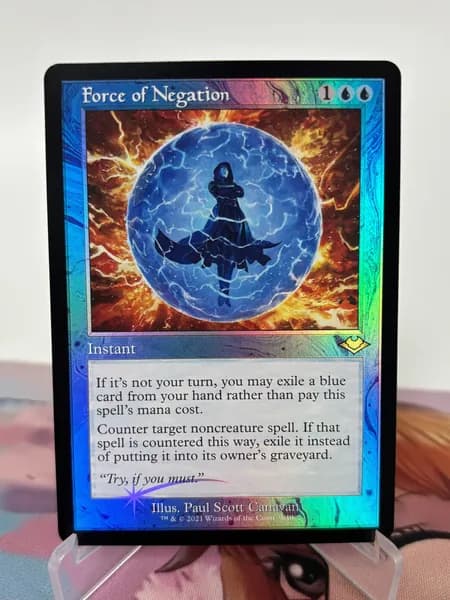 Магия сбора прокси-карт Высококачественные нефольговые карты Force of Negation#9 фольга