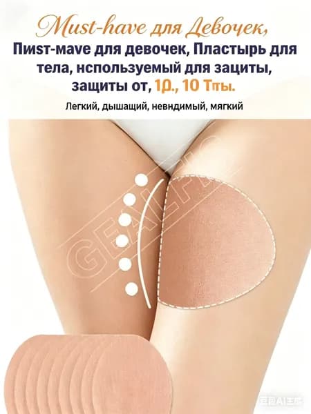 Антифрикционные наклейки для путешествий, дорожные пластыри на бедра 10 шт