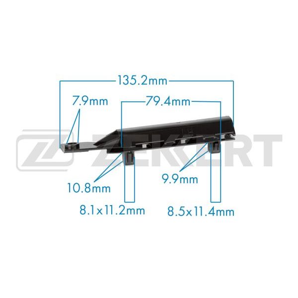 Кронштейн левый переднего бампера nissan Zekkert be-3557, oem 62225EM30A