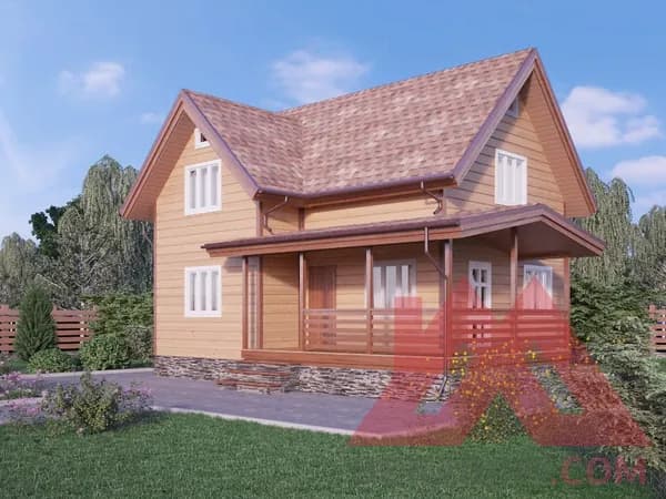 Проект каркасного дома "Викинг", 7,5*9 м, 107 кв.м. (АР - Архитектурные решения)