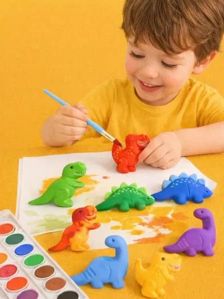 Набор "Динозавры" для раскрашивания, 8 гипсовых фигурок Для детей 3-9 лет Подарок юному палеонтологу