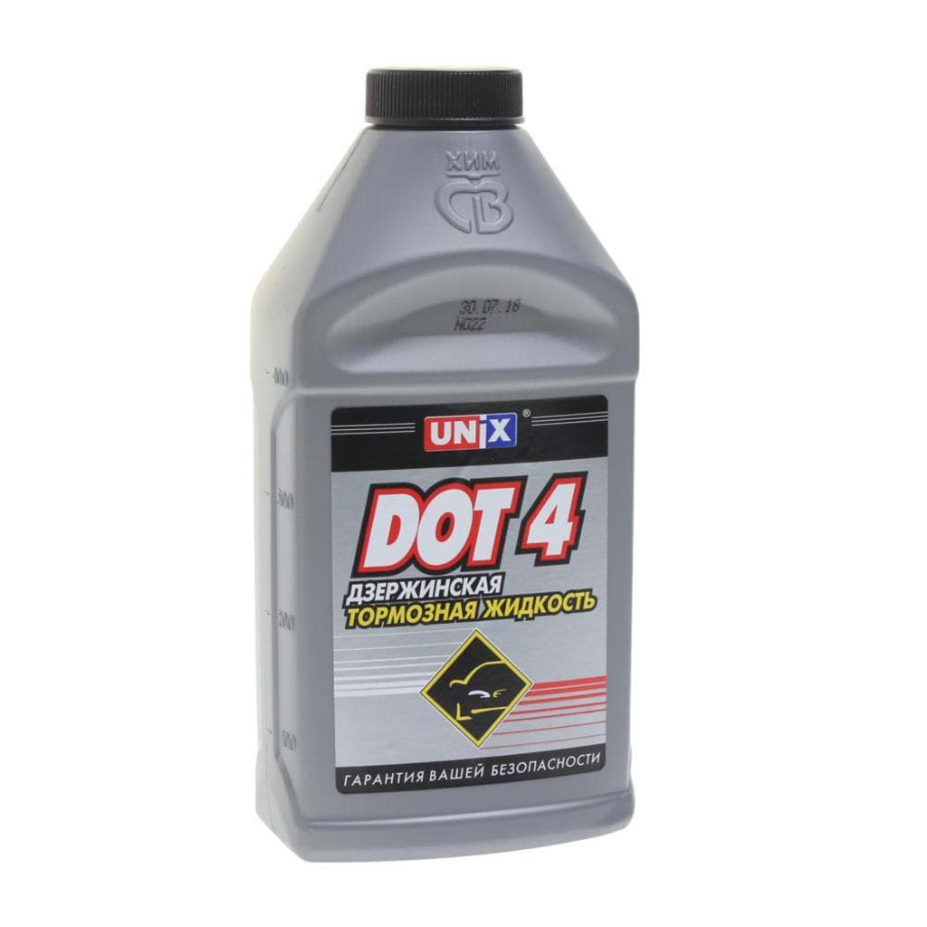 Жидкость тормозная dot-4 0.455кг unix