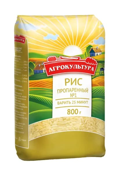 Рис Агрокультура пропаренный №1, 800 г