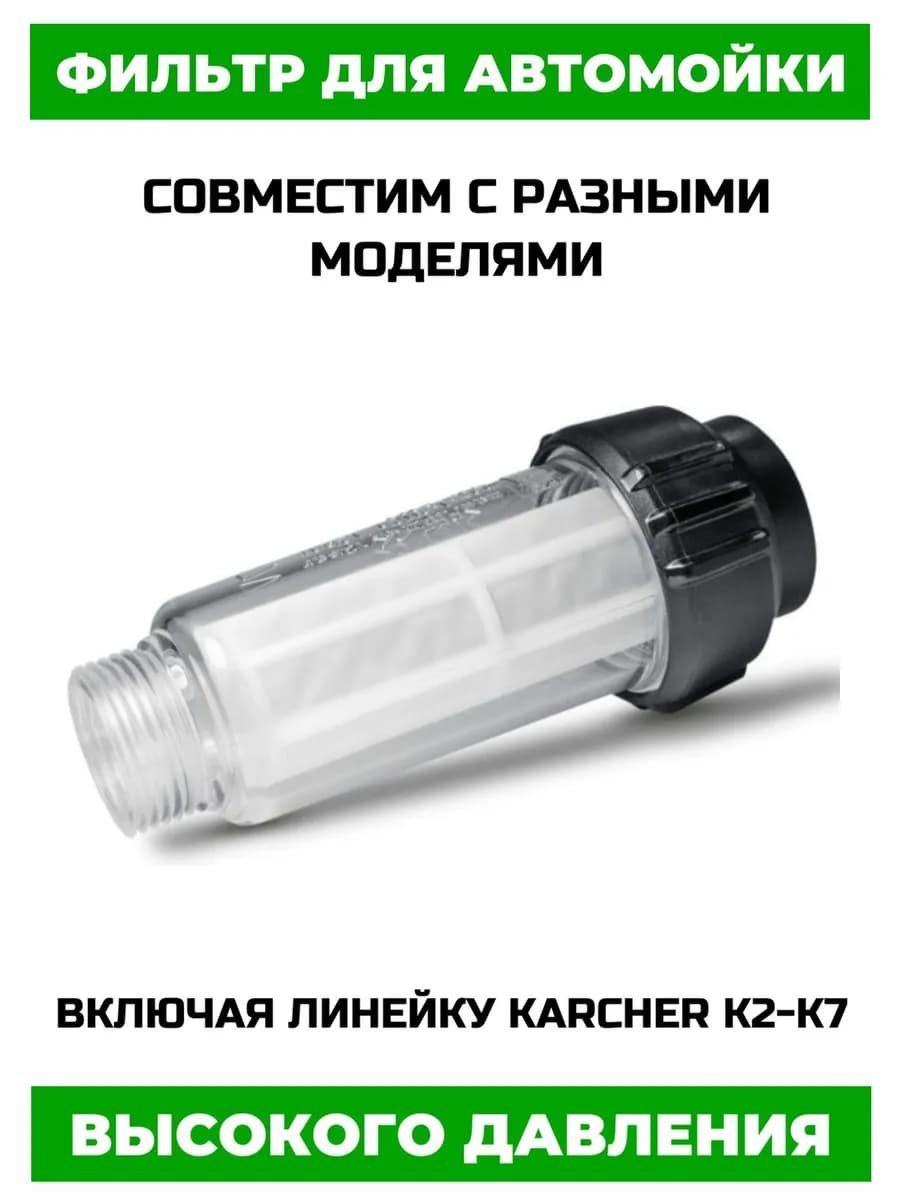 Фильтр для мойки высокого давления Karcher серий K2-K7, Champion, Stihl и других, фильтр для мойки керхер
