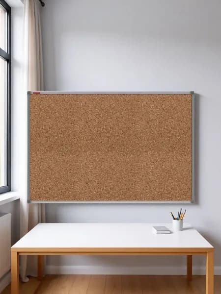 Доска пробковая 60x90 см, BoardSYS, алюминиевая рама, настенная