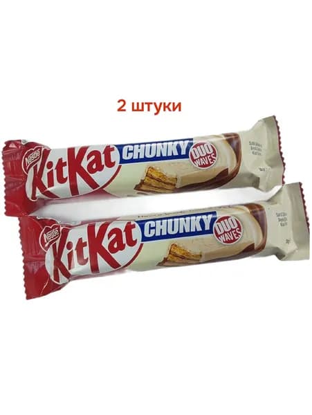 Киткат Молочный и Белый Шоколадный Батончик KitKat Chunky Duo 2шт по 38г / 76гр