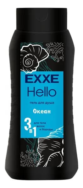 Гель для душа EXXE Hello men, 3 в 1 "Океан", 400 мл