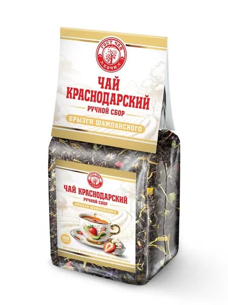 Краснодарский чай Ручной сбор 100г черный Брызги Шампанского