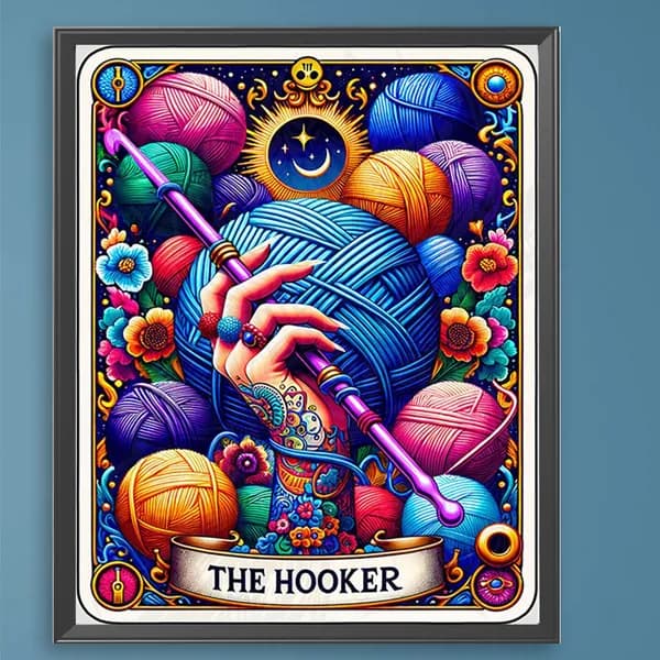 Цифровая живопись THE HOOKER в абстрактном стиле на холсте 40 50 см без рамки