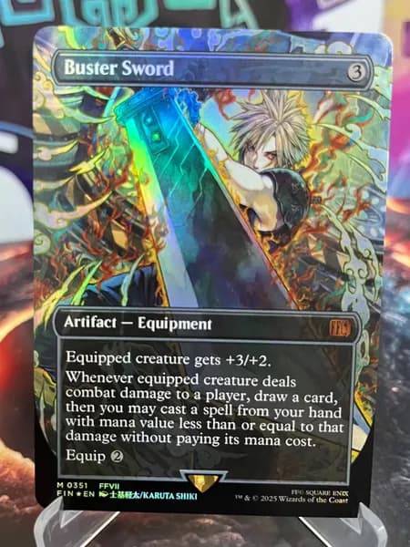 Магия сбора прокси-карт MTG PROXY CARDSВысококачественные нефольговые карты Buster Sword FIN #351 foil
