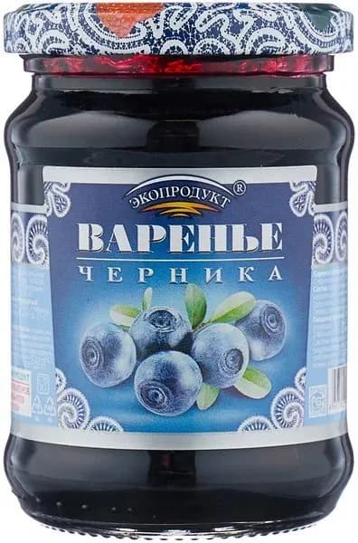 Варенье десертное Экопродукт Черника, 325г