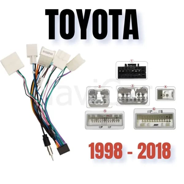 Комплект проводов Toyota, Lexus (1984-2018) для подключения Android автомагнитолы 16-pin
