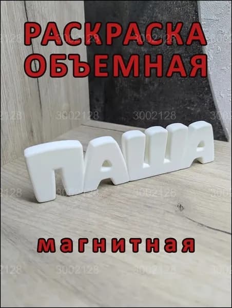 Объёмный магнитный раскрас Паша, качественный