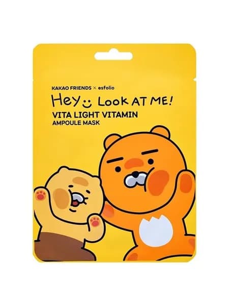 Маска для лица ESFOLIO KAKAO FRIENDS Vita Light Vitamin с витаминным комплексом (для сияния кожи) 25 г