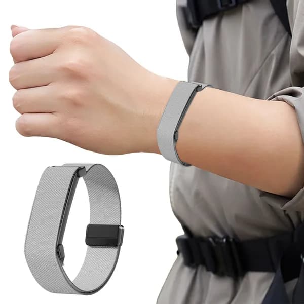 Магнитная нейлоновая ремешок для Google Fitbit Air 2026, светло-серый