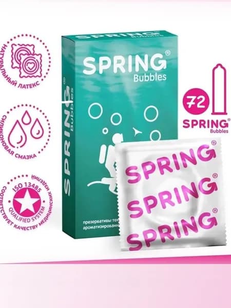 Презервативы SPRING пупырышки 72 штук