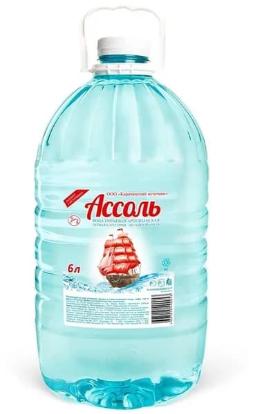 Питьевая вода Ассоль 2 шт * 6 л Карачинская вода без газа питьевая