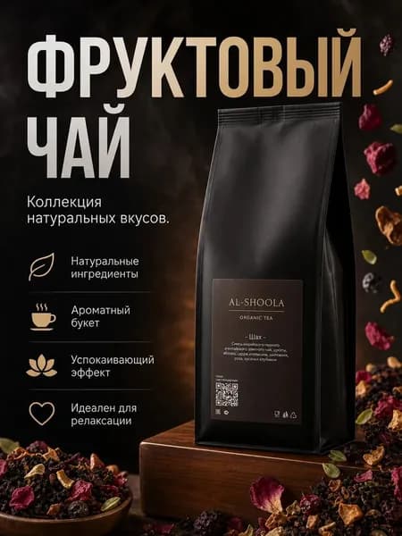 Фруктовый чай с богатым букетом фруктов "Шах". Вес: 125 гр.
