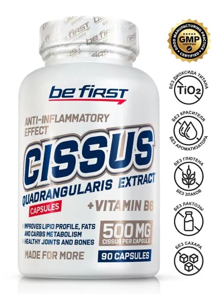 Препарат для суставов и связок циссус экстракт + Б6 Be First Cissus Quadrangularis Extract + B6 90 капсул