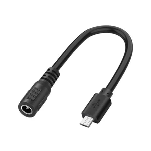 (1 шт.) Кабель-переходник питания: DC 5.5x2.1 мм (мама) -> Micro USB
