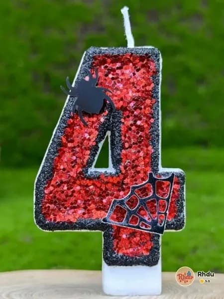 Свечи для торта цифра 4, 7.5 см, 1 шт