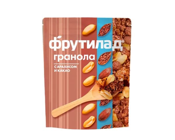 Гранола "Фрутилад" с арахисом и какао,пакет 270 грамм.