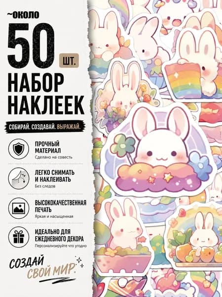 Стикеры 50 шт., листов: 50