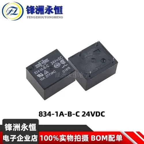 2шт./лот 834-1A-B-C 24VDC (4foot10A set normally open) реле