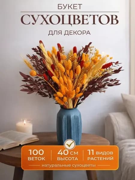 Сухоцветы для декора и интерьера