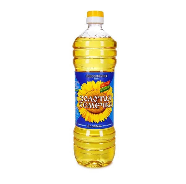Масло подсолнечное рафинированное, Золотая семечка , 1 л, Россия