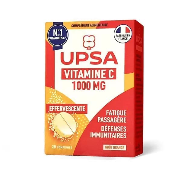 Крепкий напиток UPSA с витамином C и вкусом апельсина