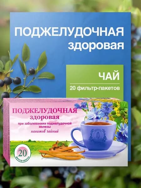 Гордеев / Травяной сбор "Поджелудочная здоровая" чай при гастрите и язве, ф/п 20 шт