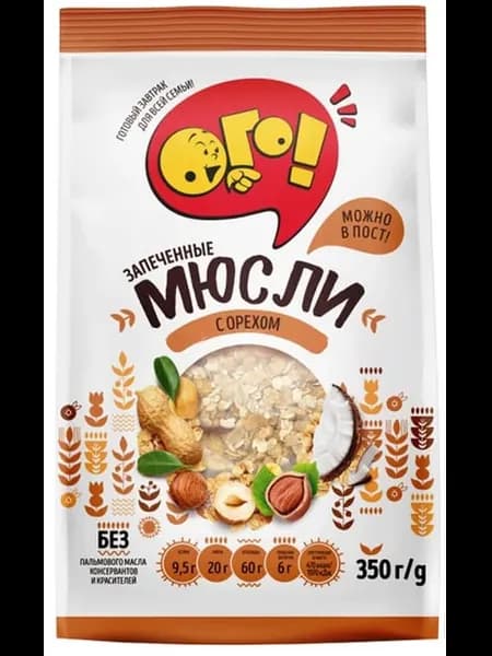 Мюсли Запеченные с орехом 350г